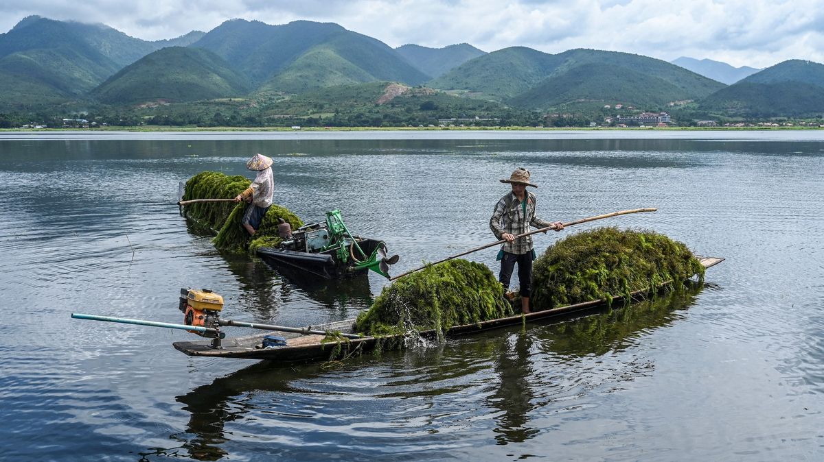 Obrazem: Zkáza perly Myanmaru. Jezero ničí „chemie“ z plovoucích farem